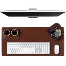 ELIZO Leather Desk Pad 32x16 3mm Double Layer Chestnut picture