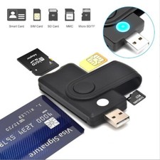 Smart USB 2.0 Micro TF SD SIM ID Card Reader Memory Adapter for PC Laptop picture