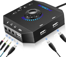 T10 External Sound Card USB Audio Adapter for PC Windows Mac Linux Laptops Deskt picture