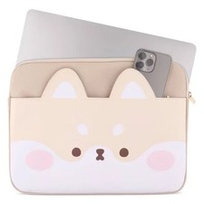 Mimicoco Shiba Character Pocket Laptop Sleeve: Fits Most Devices Up to 14