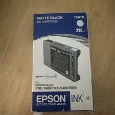 08-2008 NEW GENUINE EPSON T5678 MATTE BLACK INK 220ml STYLUS 7800 9800 AS T6128 picture