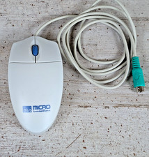 Vtg Micro Innovations 2-Button ps/2 Mouse Browser Mouse Model White Blue Works picture