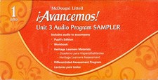 MCDOUGAL LITTELL AVANCEMOS 1: UNIT 3 AUDIO PROGRAM SAMPLER - NEW picture