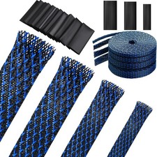 65.6 Ft Expandable Braided Cable Sleeve Multi Size Braided Wire Sleeve with 120 picture