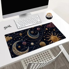 Celestial Sun Moon Mouse Pad Extended Desk Mat Boho Stars Planets Gaming Office picture