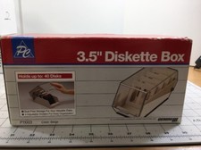 PC Accessories P11003 3.5” Diskette Box Up To 40 Disks New Gemini III Beige picture