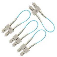 GwliUni 4 PCS OM3 Loopback Plug Tester Multimode SC-UPC Fiber Adapter 50/125 picture