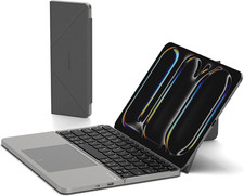 MICROPACK Foldable Keyboard Touchpad 3-Device Magnetic Stand iPad Mac Gray picture