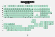 Drop MiTo Keysterine R2 Peppermint Keycap Set 164 Key Clear ABS Open Box picture