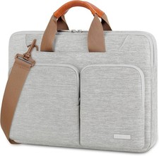 Lacdo 360° Protective Laptop Shoulder Bag for 13 inch 13-13.3 Inches, Gray  picture