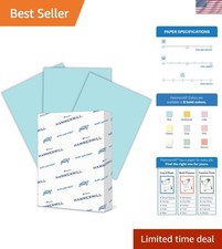 Elegant 24 lb Blue Printer Paper, 8.5x11 | Jam-Free, 500 Sheets - Eco-Friendly picture