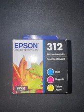 Genuine Epson 312 Standard Capacity Color Ink Cartridge CMY T312 Exp 10/2028 picture