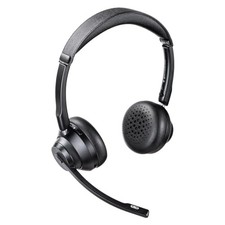 Sanwa Direct Bluetooth Wireless Headset with Noise Cancellation Dual Earbuds picture