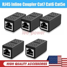 5/10PACK RJ45 Inline Coupler Cat6/Cat5 Ethernet Network Cable Extender Connector picture