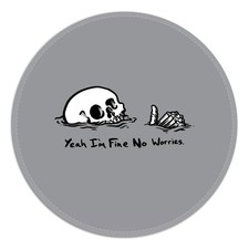 FROGIGO Round Mouse Pad, Funny Skull Color, 7.87x7.87 in picture