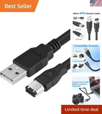 6ft FireWire 400 to USB 2.0 Data Cord | Easy Plug-and-Play Solution picture