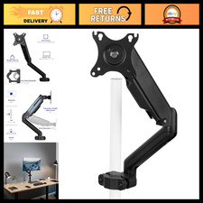 Adjustable Black Pole Mounted Monitor Arm for 17-32