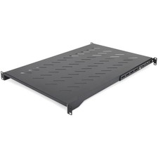 Durable 1U Vented Server Rack Shelf - Adjustable 28-34.4in Depth, 150lb Capacity picture