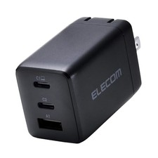 ELECOM Charger 65W Total 3 Ports Type-C USB-A USB PD Compatible Swivel Plug picture