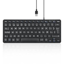 PERIBOARD432 Spanish QWERTY Mini USB Keyboard Scissor Keys Large Print picture