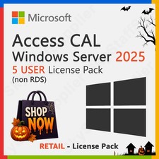 Microsoft Windows Server 2025 - 5 User Client Access Licenses (CALs) non-RDS picture