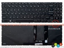 New MSI Katana GF66 11UD MS-1582 1581 GT77 GL66 GS77 Keyboard US White Backlit picture