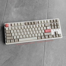 Retro Gray 9009 PBT Keycap Set OEM Profile fits Cherry MX Mechanical Keyboards picture