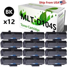 12PK Compatible MLT-D104S D104S Toner Cartridge For ML-1860 Laser Printers picture