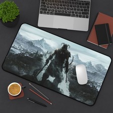 Skyrim Dragon-Born Landscape Desk Mat | Gaming Mousepad picture