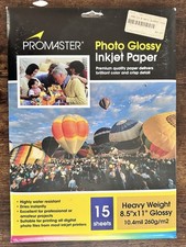 Promaster Photo Glossy Inkjet Paper 15 Sheets Heavy Weight 8.5