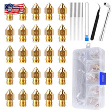 Comgrow 25PCS MK8 Ender 3 V2 Nozzles 0.4MM, 3D Printer Brass Hotend Nozzles picture