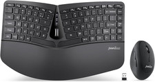 PERIDUO-606 Wireless Mini Ergonomic Keyboard with Portable Vertical Mouse - Adju picture
