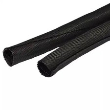 Braided Polyester Cable Organizer Sleeve Self Closing Woven Expandable Sleeving picture