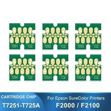 6*New Replacement T7251-T725A Ink Cartridge Chip For SureColor F2000 F2100 picture