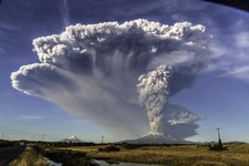 Landscape calbuco volcano eruptions chile field road Custom Gaming Mat Desk picture