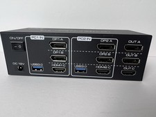 HDMI Displayport KVM Switch 3 Monitors 2 Computers 8K@60Hz 4K@120Hz USB 3.0 picture