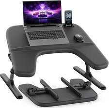 SAIJI Laptop Lap Desk for Bed & Couch, Adjustable Height & Angle Bed Desk with S picture