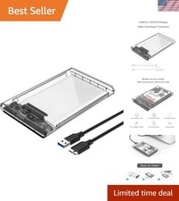 Sleek 2.5'' Transparent USB 3.1 SATA Enclosure for Fast Data Transfer - 2TB Max picture