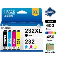 4PK 232XL Ink Cartridge replacement for 232XL WorkForce WF-2950 XP-4200 picture