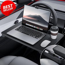 Car Steering Wheel Desk Tray 2in1 Foldable Table Gap Filler - US picture