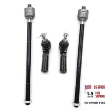 4Pcs Front Steering Inner Outer Tie Rod Ends Kit picture