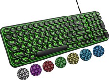 Large Print Backlit Keyboard, Wired USB Lighted Computer Keyboards with 7-Color  picture
