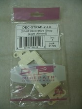 (Lot of 5) Wirepath 2-Port Decorative Strap (Light Almond) DEC-STRAP-2-LA picture
