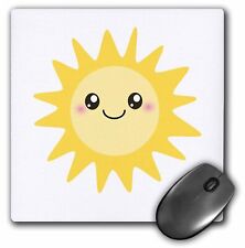 3dRose Cute happy sun - kawaii yellow sunny happy face - summer sunshine smiling picture