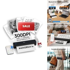 iDPRT MT610Pro Portable Thermal Printer 300DPI Bluetooth Inkless picture