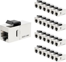 iwillink 10Gbps CAT7 Coupler RJ45 Keystone Shielded 25-Pack, Silver  picture
