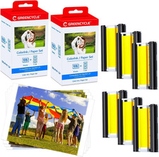 KP-108IN Ink Paper 2PK 6 Ribbons 216 Sheets 4x6 Photo Kit Fits Canon SELPHY CP13 picture
