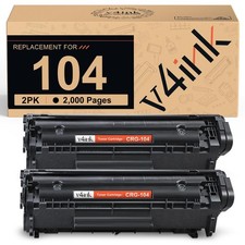 2PK CRG104 Black Laser Printer Toner Cartridges Compatible with Canon HP picture