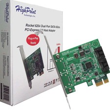 HighPoint Rocket 620A (2 Channel) Dual Port SATA 6Gb/s PCI-E x1 Low Profile Host picture