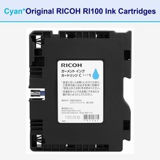 (1pcs)Genuine Ricoh Pigment Ri100 Cyan Ink Cartridge picture